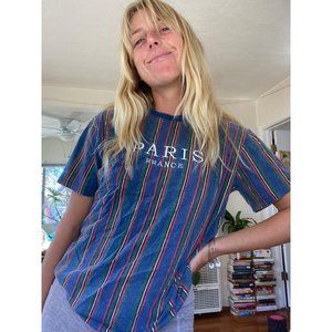 RSQ Striped Paris Tshirt